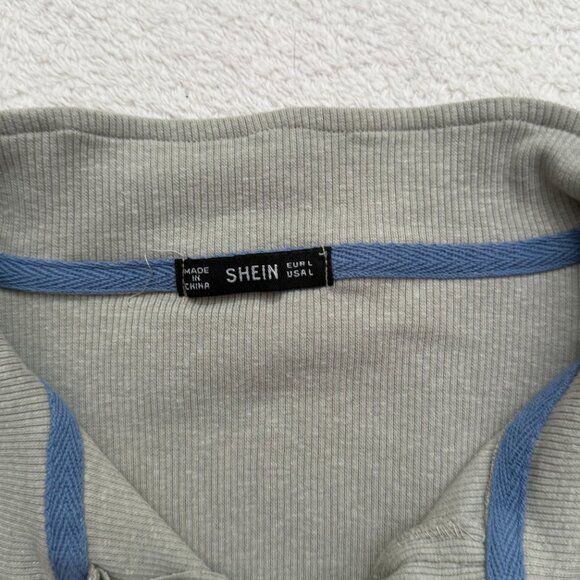 SHEIN Green Collar Crop Top - Picture 2 of 2